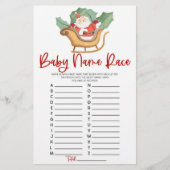 Sinterklaas Kerstmis Naam Race Baby shower Spel Briefpapier (Voorkant)