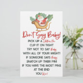 Sinterklaas Kerstmis niet zeggen Baby shower spel Briefpapier (Staand voorkant)