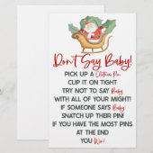 Sinterklaas Kerstmis niet zeggen Baby shower spel Briefpapier (Voorkant / Achterkant)