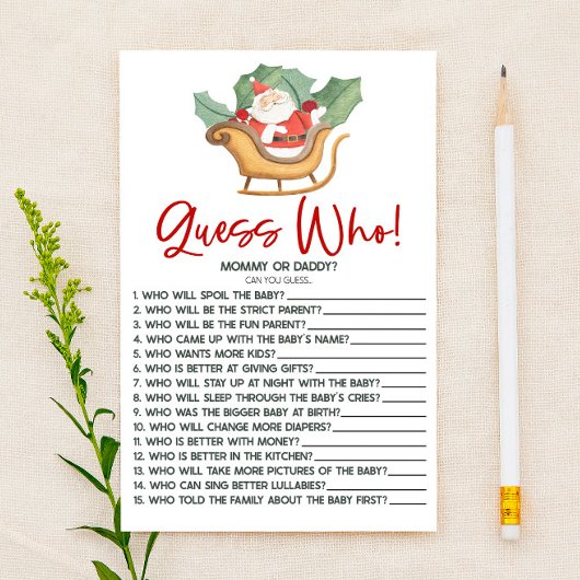 Sinterklaas Kerstmis Raad eens wie! Baby shower sp Briefpapier