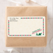 Sinterklaas Kerstmis Sleigh Mail Etiket (Insitu)