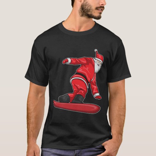 Sinterklaas Kerstmis Snowboard T-shirt (Voorkant)