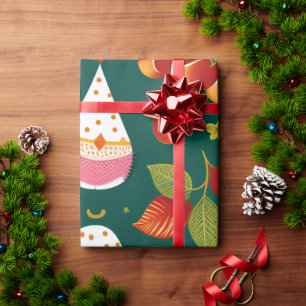 Sinterklaas Kerstmis speelgoed Retro Patroon Cadeaupapier