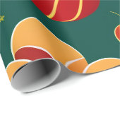 Sinterklaas Kerstmis speelgoed Retro Patroon Cadeaupapier (Rol Hoek)