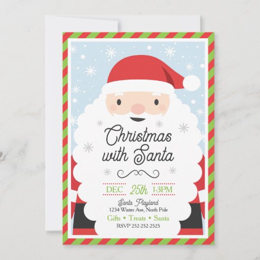 Sinterklaas Kerstmis uitnodiging voor kinderen (Voorkant)