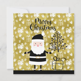 Sinterklaas Kerstmis zwart en goud thema Feestdagenkaart