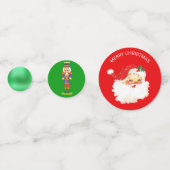 Sinterklaas, kerstrek, voedingskraker en blaasjes confetti (Achterkanten)