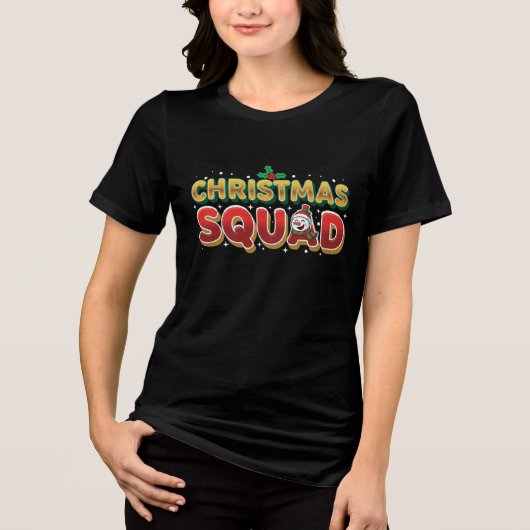 Sinterklaas Kerstteam | Mooie Kerst Matching Onts Tri-Blend Shirt (Voorkant)