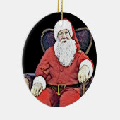 Sinterklaas kijkt keramisch ornament (Rechts)