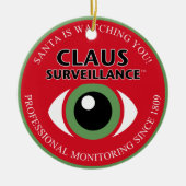 Sinterklaas kijkt keramisch ornament (Voorkant)