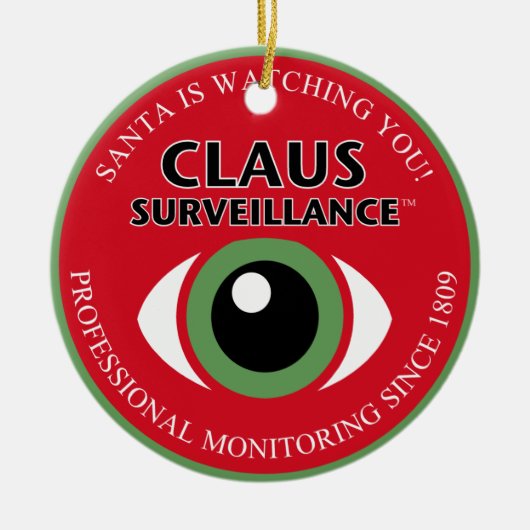 Sinterklaas kijkt keramisch ornament (Voorkant)