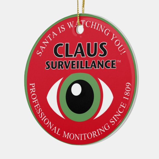 Sinterklaas kijkt keramisch ornament (Links)