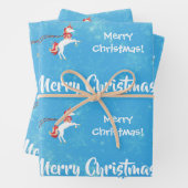 Sinterklaas Kinder Unicorn Blue Inpakpapier Vel (In situ)