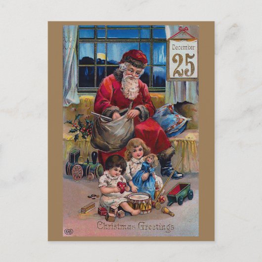  Sinterklaas, Kinderen en Cadeaus Briefkaart (Voorkant)
