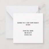 Sinterklaas Klant Vrolijk Kerstfeest Notitiekaartje (Achterkant)