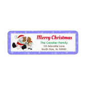 Sinterklaas' Kleine Helper Cavalier King Charles K Etiket (Voorkant)