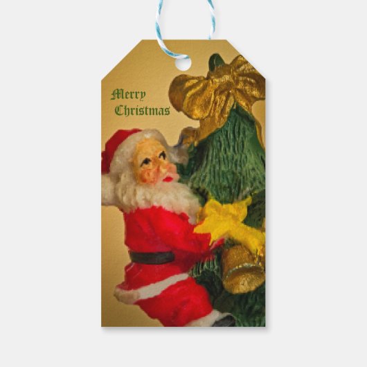 Sinterklaas Klimmen de Kerstboom -  Cadeaulabel (Achterkant)