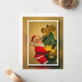 Sinterklaas Klimmen de Kerstboom -  Notitiekaartje (Voorkant / Achterkant in situ)