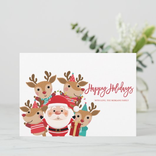 Sinterklaas, koffiezetapparaten,Prettige feestdage (Staand voorkant)