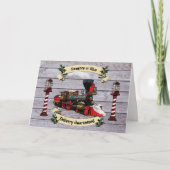 Sinterklaas kolentrein vanuit de Noordpool Feestdagen Kaart (Voorkant)