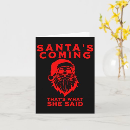 Sinterklaas komt Dat is wat ze zei Ongepast  Kaart (Gele Bloem)