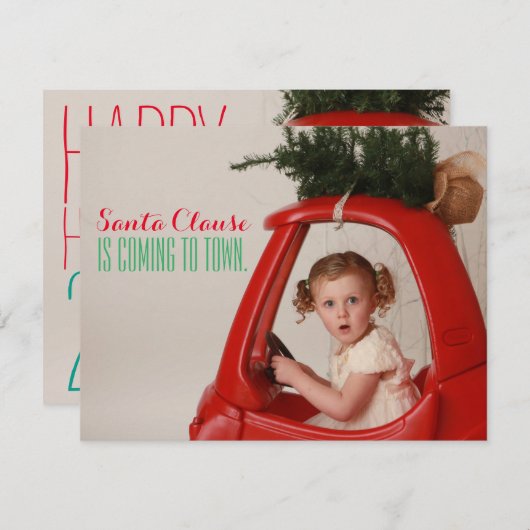 Sinterklaas komt naar de kerstkaart (Voorkant / Achterkant)