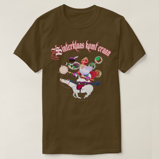Sinterklaas komt uit het Nederlandse cadeau T-shirt (Design voorkant)