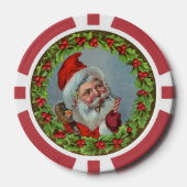  Sinterklaas krans Vrolijk kerstbericht Poker Chips (Voorkant)