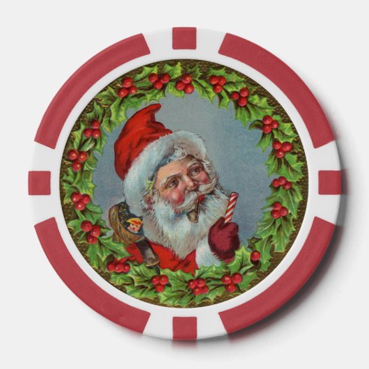  Sinterklaas krans Vrolijk kerstbericht Poker Chips
