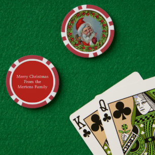  Sinterklaas krans Vrolijk kerstbericht Poker Chips