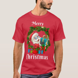 Sinterklaas krans Vrolijk Kerstfeest T-shirt