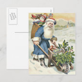 Sinterklaas kruiwagen Evergreen Speelgoed Snoep Feestdagenkaart (Voorkant / Achterkant)