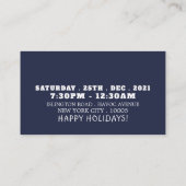 Sinterklaas' kus op Broadway, Kerstfeest ticket Informatiekaartje (Achterkant)