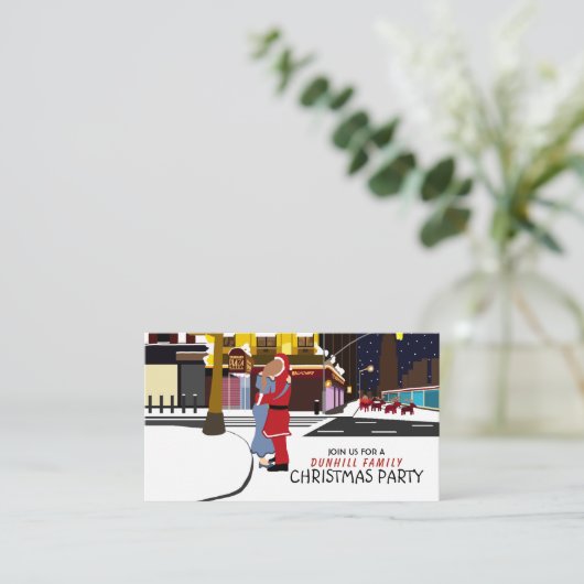 Sinterklaas' kus op Broadway, Kerstfeest ticket Informatiekaartje (Staand voorkant)