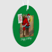 Sinterklaas langs de schoorsteen Acryl Ornament (voorkant)