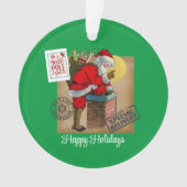 Sinterklaas langs de schoorsteen Acryl Ornament (voorkant)