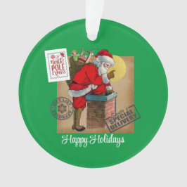 Sinterklaas langs de schoorsteen Acryl Ornament