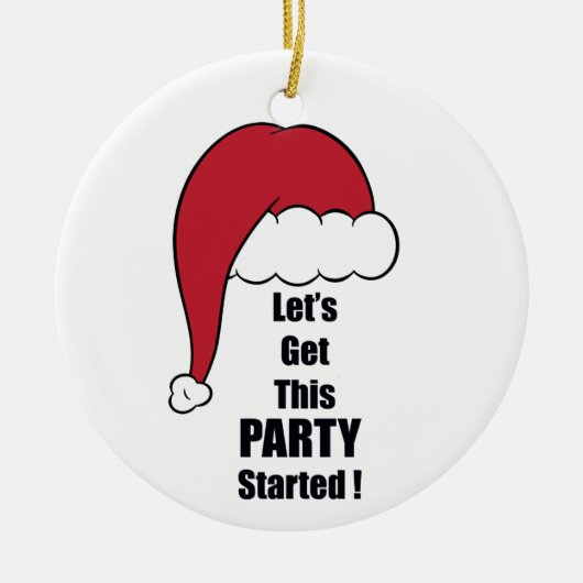 Sinterklaas, laten we beginnen met deze PARTIJ! Keramisch Ornament (Voorkant)