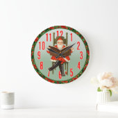 Sinterklaas leest wandklok (Huis)