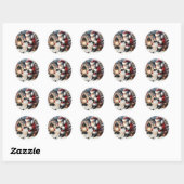 Sinterklaas lijst ronde sticker (Vel)