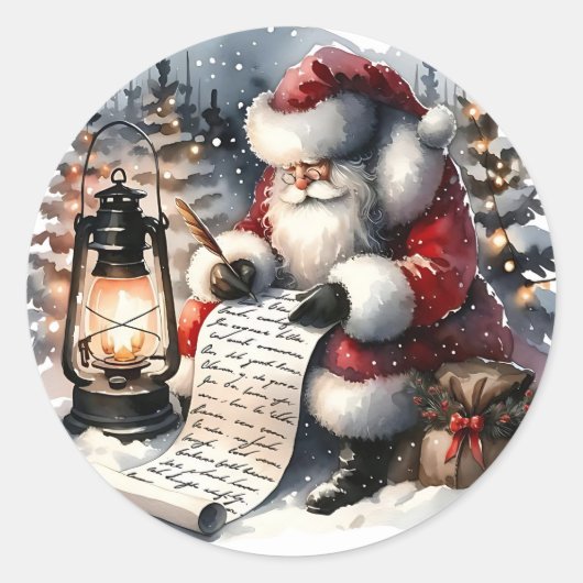 Sinterklaas lijst ronde sticker (Voorkant)