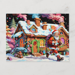 Sinterklaas' Magische Snoep Huis Winter Wonderland Briefkaart