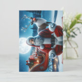 Sinterklaas mediteert voor zijn drukke reis feestdagenkaart (Staand voorkant)