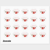 Sinterklaas Meisje Winter Kerstmis Baby Shower Ronde Sticker (Vel)