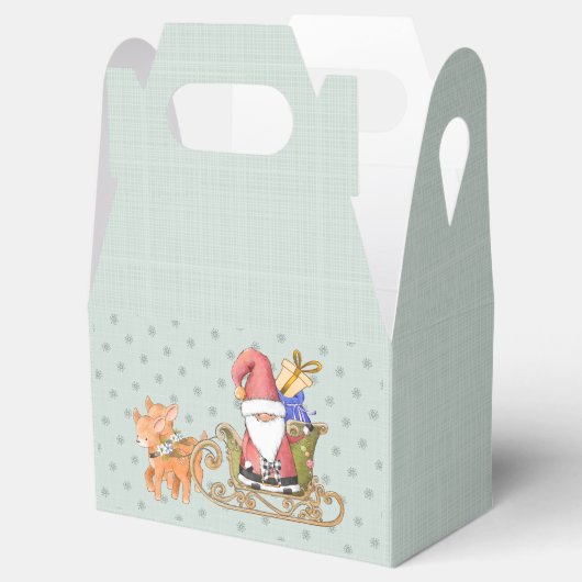 Sinterklaas met aangepaste rendel- en bovenlaag bedankdoosjes (Geopend)