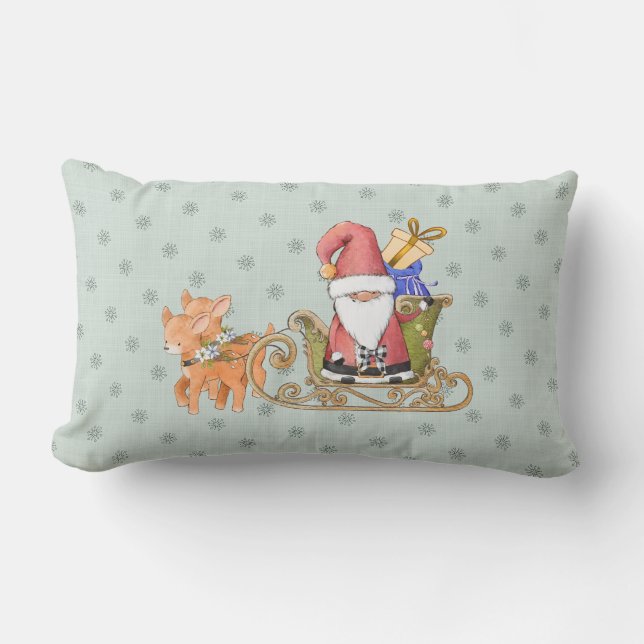 Sinterklaas met aangepaste slang en rendel kussen (Voorkant)