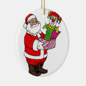 Sinterklaas met aansluiting in de doos keramisch ornament (Rechts)