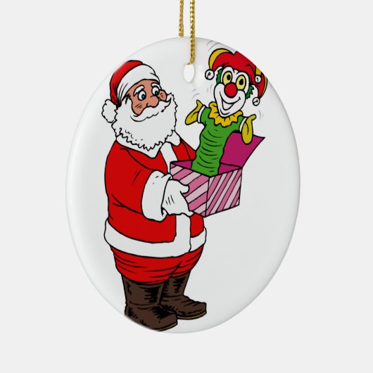 Sinterklaas met aansluiting in de doos keramisch ornament (Rechts)