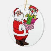 Sinterklaas met aansluiting in de doos keramisch ornament (Links)