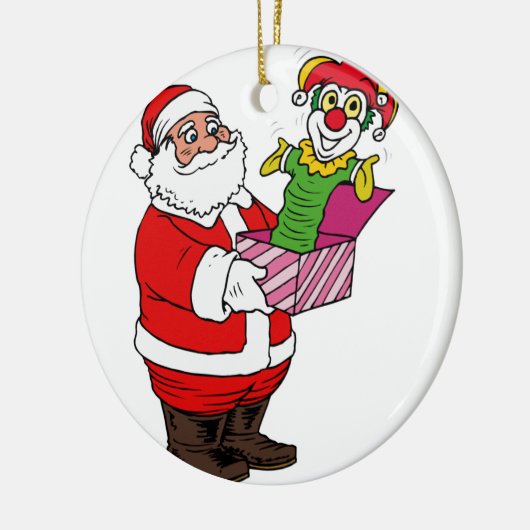 Sinterklaas met aansluiting in de doos keramisch ornament (Links)